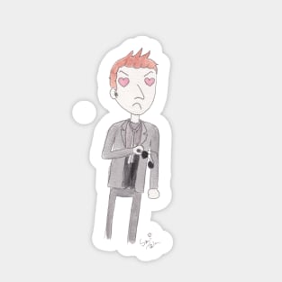 Heart-Eyes Crowley Sticker